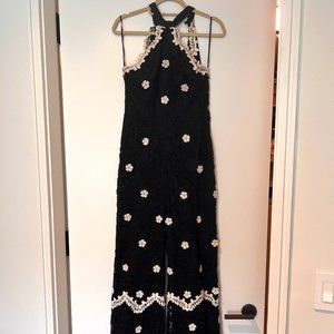 Alexis Kyla Halter Wide-Leg Lace Jumpsuit | Small